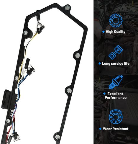 Powerstroke Diesel Valve Cover Gasket Set Compatible with Ford F250 F350 E250 E350 7.3L 1999-2003, Includes Gaskets, Glow Plugs, Harness, Relay, OEM Replaces F81Z-6584-AA 615-201, Easy Installation in Saudi Arabia