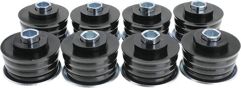 طقم جلبة تثبيت الجسم لسيارة Ford F-250 F-350 F250 F350 Super Duty 2WD 4WD 08 09 10 11 12 13 14 15 16 مجموعة أدوات تركيب كابينة الجسم من البولي يوريثين وأكمام فولاذية تحل محل KF04060BK in Kuwait