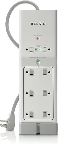 Belkin 8-Outlet Conserve Switch Surge Protector, 4ft Cord and Remote, White in Saudi Arabia