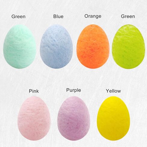 21 Pcs Colorful Felted Eggs Easter Felt Egg Spring Crafts Wool Felt Easter Eggs Colorful Bright Felted Eggs Garland Tree Hanging Ornaments for Easter Egg Hunt Surprise Party Tiered Tray Decor in Saudi Arabia