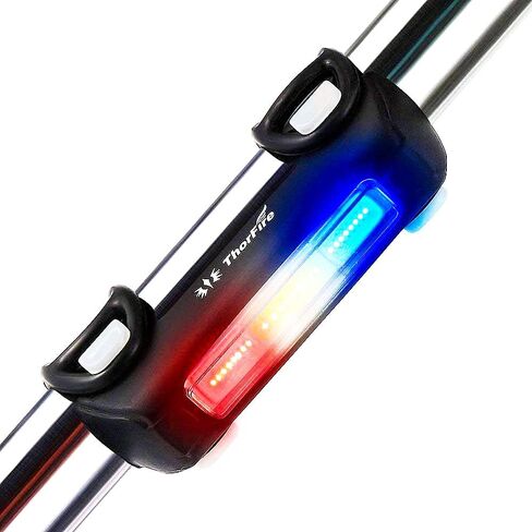 مصباح ذيل الدراجة ThorFire، مصباح LED مقاوم للماء قابل لإعادة الشحن عبر USB، مصباح يدوي آمن لركوب الدراجات الخلفي الساطع، 7 أوضاع إضاءة مع الأحمر والأزرق والأبيض لركوب الدراجات الآمنة يناسب البالغين والأطفال دراجات MTB in Saudi Arabia