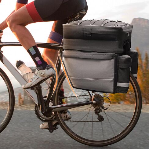 COFIT Bike Trunk Bag 25L / 68L, Extendable Large Capacity Saddle Bags Waterproof Bicycle Rear Rack Luggage Carrier Perfect For Cycling, Traveling, Commuting, Camping and Outdoor in Saudi Arabia