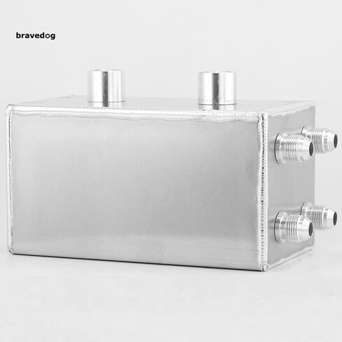 1.2L Twin Baffle Dual Filter Engine AN8 Oil Catch Can Tank Reservoir (Silver) (1.2L-Silver) (1.2L-BLack) in Saudi Arabia