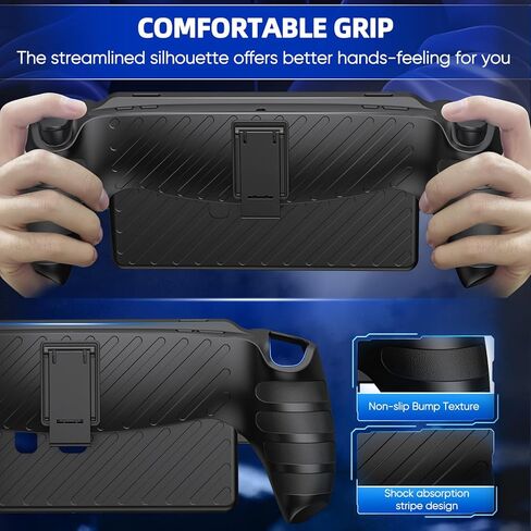 حافظة واقية لمشغل Playstation Portal Remote Player، غطاء حافظة بمسند من مادة TPU الناعمة غير القابلة للانزلاق مع حامل لملحقات بوابة Ps in Kuwait