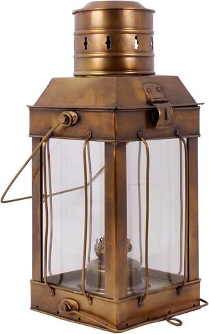 Brass Ship Lamp with Copper Antique Finish Dimensions: 15x6.5" in Saudi Arabia
