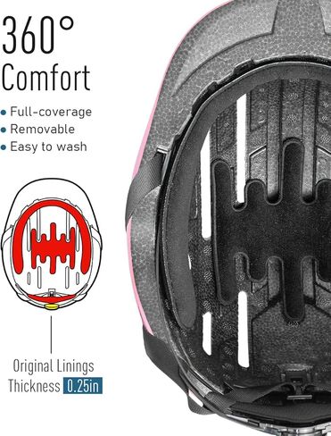 Bike Helmets for Adults Men Women,Mens/Womens Bicycle Helmet with Magnetic Light,Youth Boys/Girls Helmet, Kids Helmets for 6 Years+ in Saudi Arabia