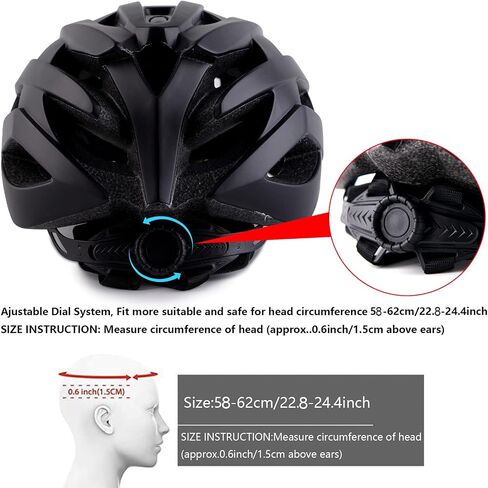 Adult Bike Helmets, Adjustable Mens Womens Bicycle Helmet, Lightweight Road Mountain Cycling Safety Sports Helmets with Detachable Visor in Kuwait