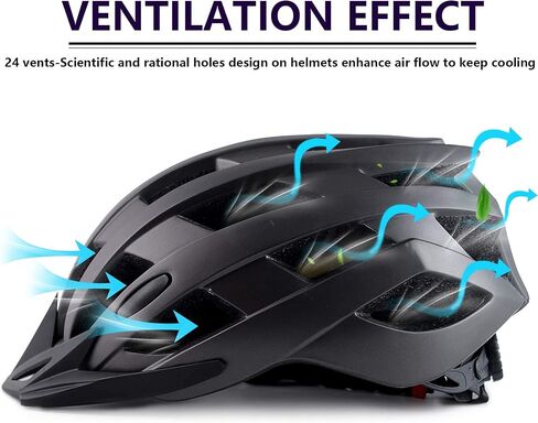 Adult Bike Helmets, Adjustable Mens Womens Bicycle Helmet, Lightweight Road Mountain Cycling Safety Sports Helmets with Detachable Visor in Kuwait
