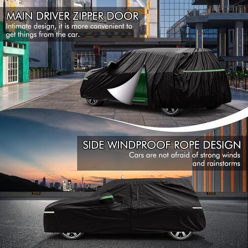 for 1994-2004 Ford Mustang Car Cover 210D Outdoor Waterproof UV Protection, for GT/Shelby/Cobra/Bullitt/ECOBOOST, with Cotton Layer, Zipper Door, Reflective Strip, Storage Bag in Saudi Arabia
