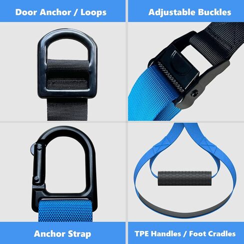 Bodyweight Fitness Training Kit, Home Resistance Trainer Straps for Total Body Workouts in Kuwait