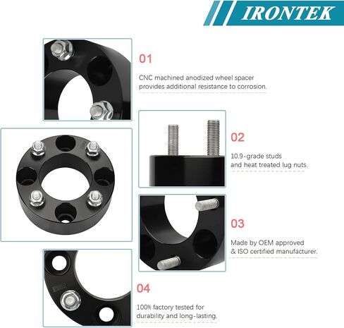 فواصل عجلة IRONTEK 4x110 مم ATV/UTV بسمك 2 بوصة M10x1.25 مناسبة لسيارة Honda Yamaha سوزوكي، فواصل إطارات ATV مزورة بقطر 84 مم in Saudi Arabia