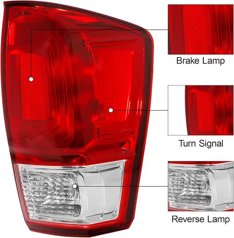 ضوء الذيل الخلفي يصلح ل 16 17 18 19 20 21 22 تاكوما 2016 2017 2018 2019 2020 2021 2022 تويوتا تاكوما بيك اب مصباح مكبح الجانب الأيسر والجانب الأيمن in Kuwait