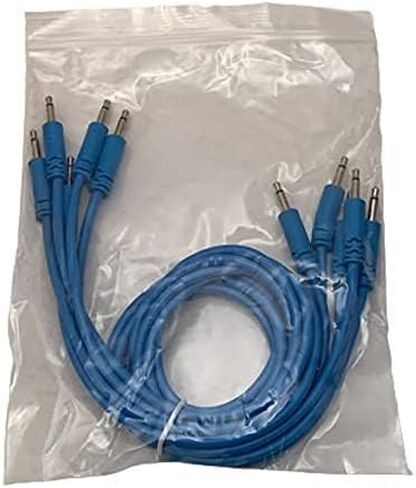كابلات توصيل Luigi's Modular Supply Spaghetti Eurorack - حزمة من 5 كابلات زرقاء، 36 بوصة (90 سم) in Saudi Arabia