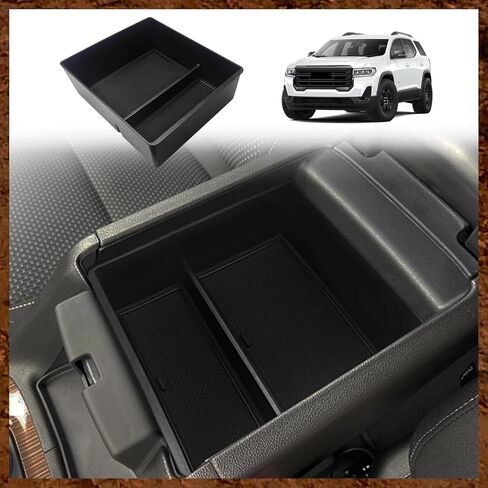 Muslogy for Acadia 2020-2023 Center Console Storage Box & Lower Center Console Tray 2PCS Compatible with GMC Acadia SL SLE SLT Denali AT4 2023 2022 2021 2020(Console+Lower) in Saudi Arabia
