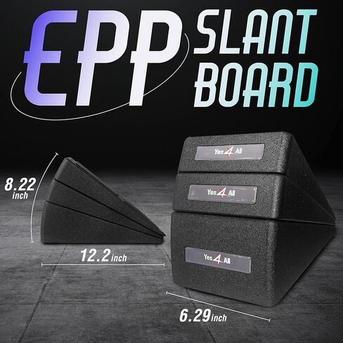 Yes4All Ankle Calf Stretcher 450LBS Rubber, Slant Board Improving Mobility & Flexibility, Anti Slip & Ergonomic Squat Wedges in Kuwait