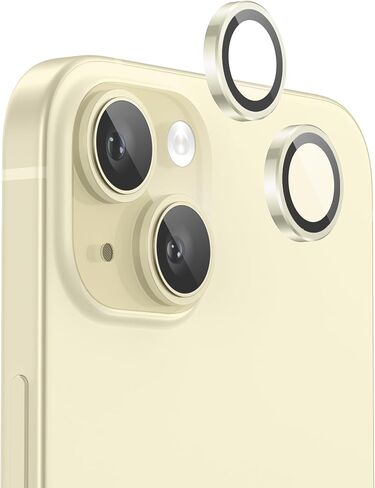 واقي عدسة الكاميرا FLOLAB NanoArmour لهاتف iPhone 15/15 Plus متين، غطاء كاميرا من الزجاج المقوى، حلقة كاميرا من الألومنيوم، ألوان ترو كولورز مضادة للانعكاس واضحة للغاية، وسهلة التركيب - أزرق in Saudi Arabia