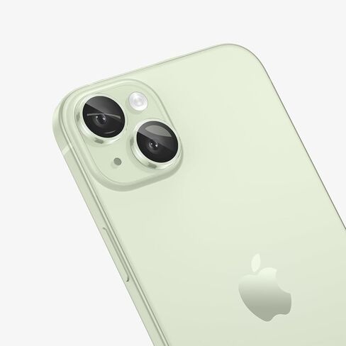 واقي عدسة الكاميرا FLOLAB NanoArmour لهاتف iPhone 15/15 Plus متين، غطاء كاميرا من الزجاج المقوى، حلقة كاميرا من الألومنيوم، ألوان ترو كولورز مضادة للانعكاس واضحة للغاية، وسهلة التركيب - أزرق in Saudi Arabia