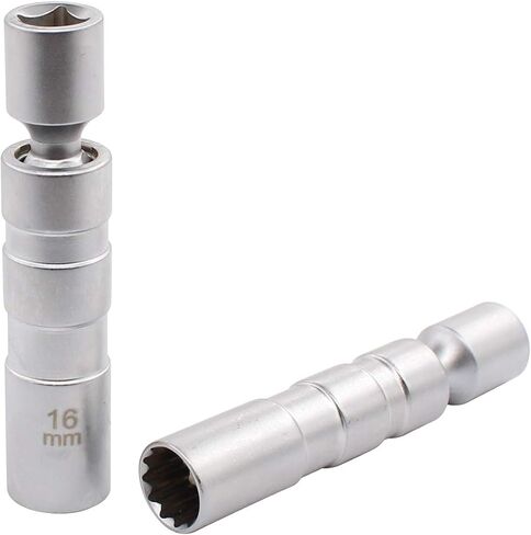 XtremeAmazing Swivel Spark Plug Socket Removal Tool 14MM and 16MM for 3/8 Inch Drive Magnetic Thin Wall 12-Point Universal Joint Wrench Set of 2 in Saudi Arabia
