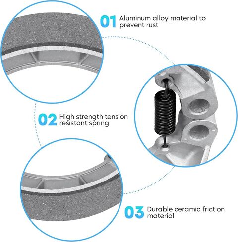 Front Brake Pads Rear Brakes Shoes for Honda Rubicon 500 TRX500 FA/FAA 2005-2014, FGA GPScape 2005-2008, Foreman 500 2x4 4x4 FE FM FPE FPM TM 2005-2011 - 3 Set in Saudi Arabia
