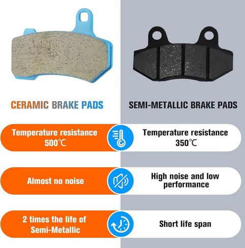 وسادات فرامل سيراميك من Youxmoto لـ 2008-2022 Harley Davidson Road King/Electra Glide/Street Glide، وسادات فرامل أمامية وخلفية لـ Harley Davidson Classic Electra Glide/Road Glide/Electra Glide Ultra in Kuwait