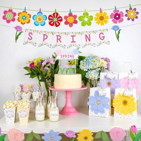 Flower Cutous 45 PCS Springtime Cutouts Versatile Colorful Flowers Classroom Decoration Cutouts with Glue Dots in Kuwait