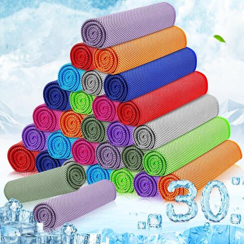 MENOLY 6 Pack Cooling Towel Workout Towel Sweat Towel Microfiber Towel Soft Breathable Chilly Towel for Sports, Gym, Yoga, Camping, Running, Fitness, Workout & More Activities (32"x12") in Saudi Arabia