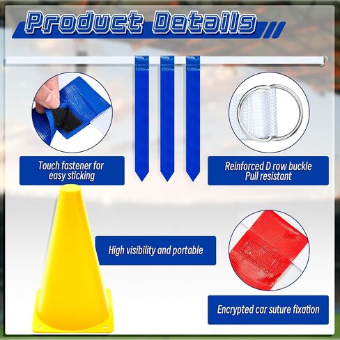 12 Player Adjustable Flag Football Set Includes 12 Pcs Football Belt 36 Pcs Flags 4 Cones 1 Bean Bag 1 Football 1 Pump 1 Storage Bag for Teens Kids Adults Flag Football Players in Saudi Arabia