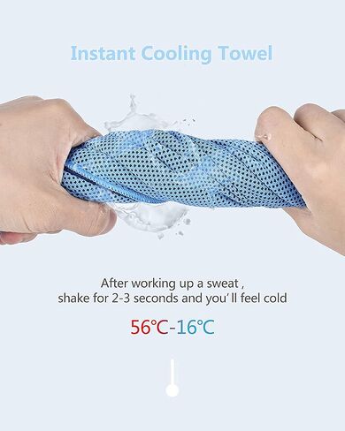 8Packs Cooling Towel (40"x 12"), Ice Towel, Microfiber Towel, Soft Breathable Chilly Towel Stay Cool for Yoga, Sport, Gym, Workout, Camping, Fitness, Running, Workout & More Activities in Saudi Arabia