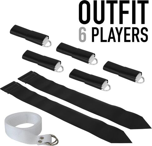 Crown Sporting Goods 6-Pack Flag Football Team Set - 6 Belts with 12 Flags Plus Accessories in Saudi Arabia