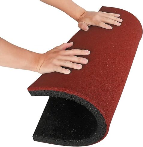 MYOYAY 4 Pack Playground Mat, 20"x20"x1" Interlocking Tiles, Red Heavy Duty Rubber Exercise Equipment Mats, Non-Slip Protective Training Rubber Mats for Home Gym Playground(Cover 11.12 Sq.FT) (Red) in Saudi Arabia