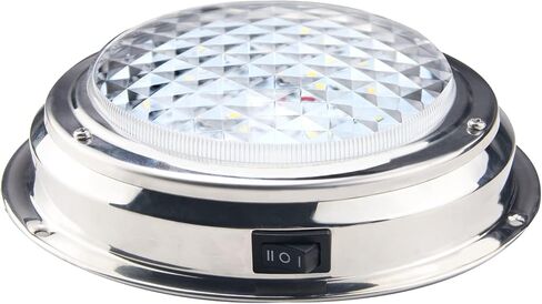 Marine Boat Dome Light LED with Switch Stainless Steel Surface Mount 12 Volts 6.7 Inches (Red and White) in Saudi Arabia