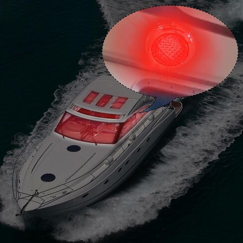 Marine Boat Dome Light LED with Switch Stainless Steel Surface Mount 12 Volts 6.7 Inches (Red and White) in Saudi Arabia
