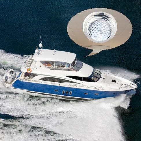 Marine Boat Dome Light LED with Switch Stainless Steel Surface Mount 12 Volts 6.7 Inches (Red and White) in Saudi Arabia