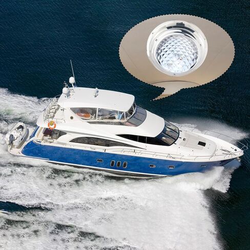 Marine Boat Dome Light LED with Switch Stainless Steel Surface Mount 12 Volts 6.7 Inches (Red and White) in Saudi Arabia
