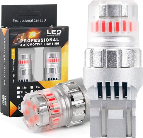 7440 7443 LED Strobe Brake Red Light Bulb, Flashing Strobe Blinking T20 W21W 7441 7444 7443R for 300% Brighter LED Tail Light Bulbs, Plug and Play LED Stop Bulbs（Pack of 2） in Saudi Arabia