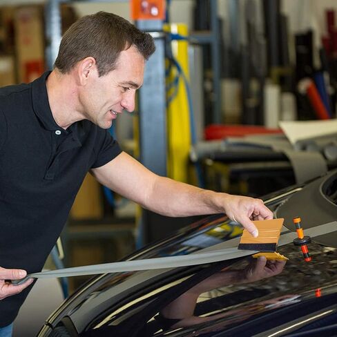 ممسحة لباد السيارة للفينيل، مكشطة بلاستيكية بحافة لباد، أداة تطبيق تثبيت الفينيل، ممسحة احترافية لفيلم السيارة خالية من الخدوش (ذهبي، 10 عبوات) in Kuwait