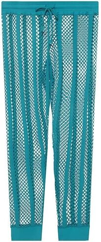 سراويل شبكية للرجال مخططة بشبكة صيد السمك، سراويل ضيقة للياقة البدنية، سراويل ضيقة للتمرين in Kuwait