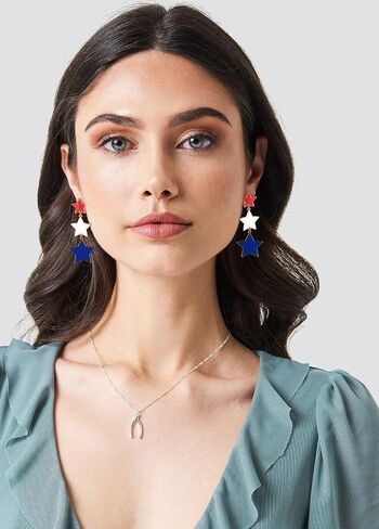 American Flag Earrings 4th of July Earrings for Women USA Dangle Drop Earrings Independence Day Patriotic Earrings Holiday Gifts in Saudi Arabia