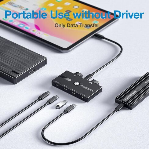 10Gbps USB C Hub, 6 Ports Type C Splitter, USB Type C to USB C/A Adapter for PC, Laptop, MacBook Pro/Air, iMac, Surface Pro, Chromebook, Etc(HUB ONLY, Not Support Charging/Monitor) in Kuwait