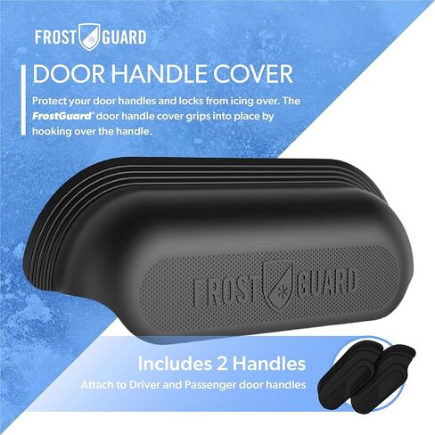 FrostGuard Car Door Handle Protector for Snow, Frost and Ice, 2 Pack - Prevents Car Door Handles from Freezing Shut, Perfect Winter Car Accessories - Universal Fit, Black in Kuwait