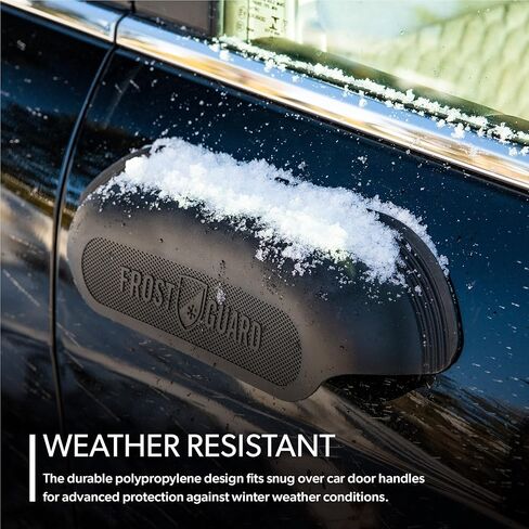 FrostGuard Car Door Handle Protector for Snow, Frost and Ice, 2 Pack - Prevents Car Door Handles from Freezing Shut, Perfect Winter Car Accessories - Universal Fit, Black in Kuwait