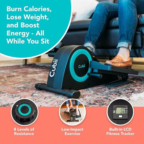 Cubii JR1، مجدد، جهاز بيضاوي الشكل تحت المكتب، جهاز تمرين دواسة الدراجة، جهاز تمرين بيضاوي الشكل، يعمل من اللياقة المنزلية، آلات بيضاوية صغيرة للاستخدام المنزلي، تمرين لكبار السن، تمرين مكتبي، (متجدد) in Saudi Arabia