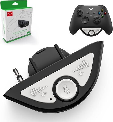 محول سماعة رأس بلوتوث لجهاز تحكم Xbox One وXbox Series X|S، محول سماعة رأس استريو، ضبط توازن الصوت (صوت اللعبة والدردشة الصوتية)، مستوى الصوت، الميكروفون مباشرة in Kuwait
