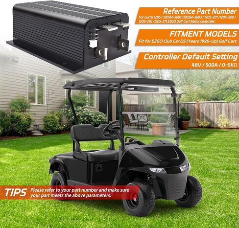 وحدة تحكم محرك التيار المستمر Geloo 48V 500A 0-5KΩ لـ Curtis 1205M-5601 وحدة تحكم عربات الجولف استبدال وحدة التحكم في سرعة عربات الجولف EZGO 1205M-5603، 1205-209، 1205-201 in Saudi Arabia