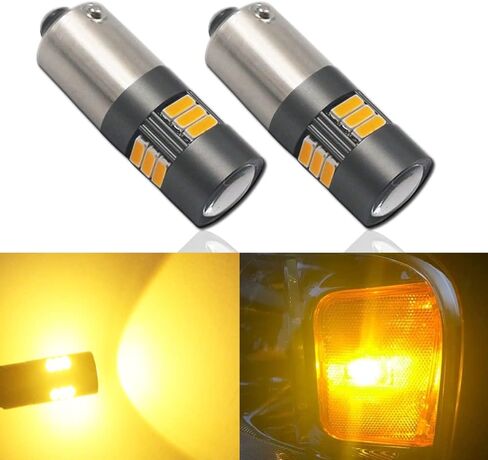 BA9S T4W LED Bulbs White 6000K 12V-24V 15LED SMD4014 Canbus Error Free with Projector For Car Sidelights Backup Interior Light, 2 Pack in Kuwait