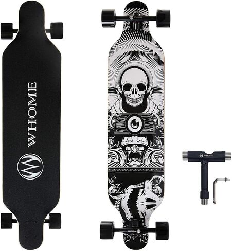 Longboard - 41 Inch Long Boards for Adults/Teenagers Girls/Kids Beginner/Pro Hybrid Freestyle Carving Cruising Longboards Skateboard with T-Tool in Saudi Arabia