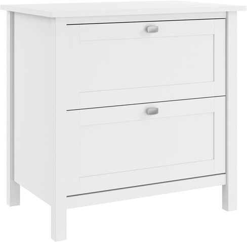 Bush Furniture Broadview 2 Drawer Lateral File Cabinet in Pure White Storage for Home Office Workspace in Kuwait