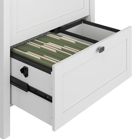Bush Furniture Broadview 2 Drawer Lateral File Cabinet in Pure White Storage for Home Office Workspace in Kuwait