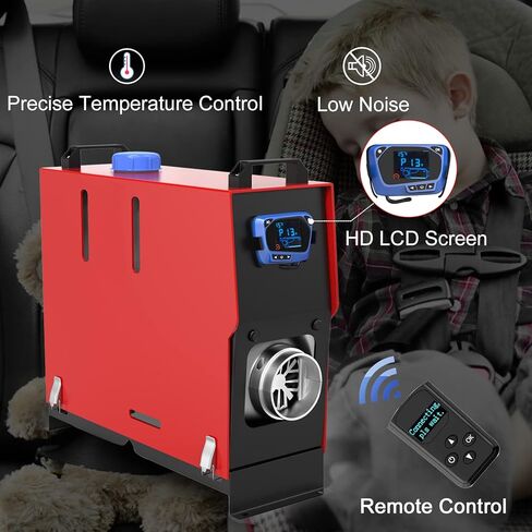 سخان ديزل IMAYCC، سخان هواء ديزل الكل في واحد بقدرة 8 كيلو وات 12 فولت مع مفتاح LCD وجهاز تحكم عن بعد للشاحنات والقوارب والقوارب وسيارات الدفع الرباعي RV in Kuwait