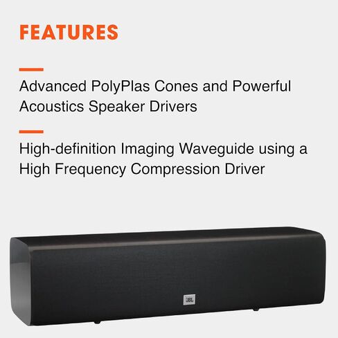 JBL Studio 665C, Dark Wood - High-Performance Center Channel Loudspeaker - with 2414H-1 Compression Driver, High-Definition Imaging Horn & Four 5.25" PolyPlas Cone Woofers in Saudi Arabia